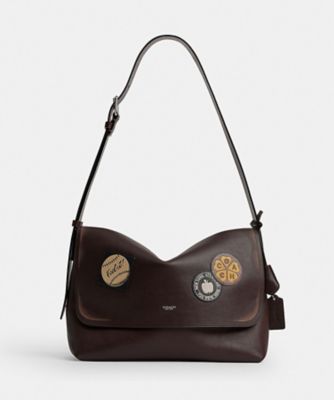 ラドロー メッセンジャー バッグ・ラブド レザー・ステッカー | COACH